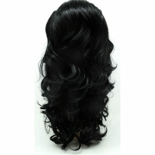 black beehive wig-long curly 2