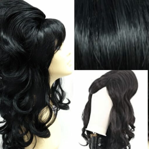 black beehive wig-long curly 3