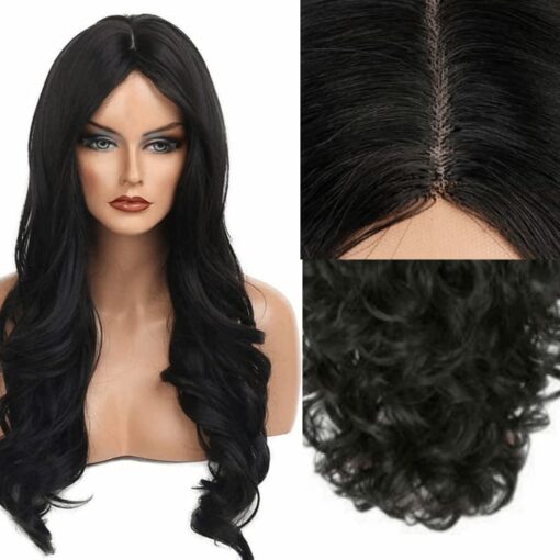 black divine Wigs-Long curly3