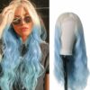 blonde and blue wig long curly 1