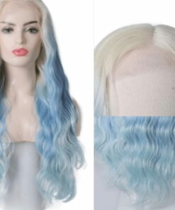 blonde and blue wig long curly 4