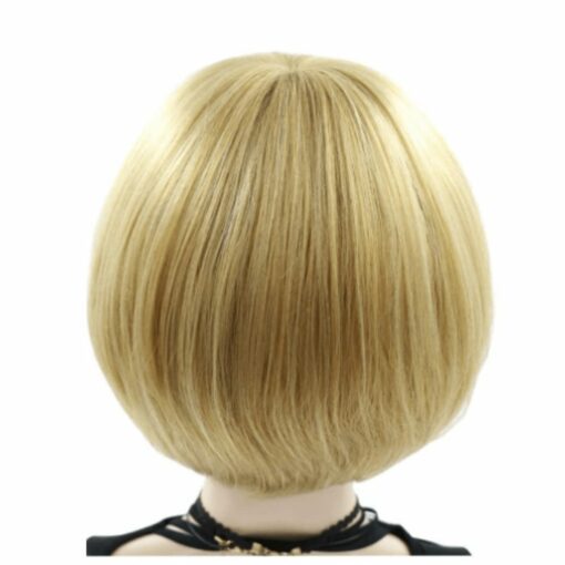 blonde bowl cut wig short straight 2