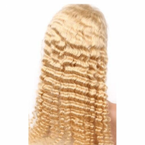 blonde crimped wig Long curly 2