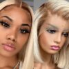blonde quick weave bob straight 1