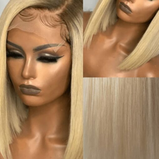 blonde quick weave bob-straight 3