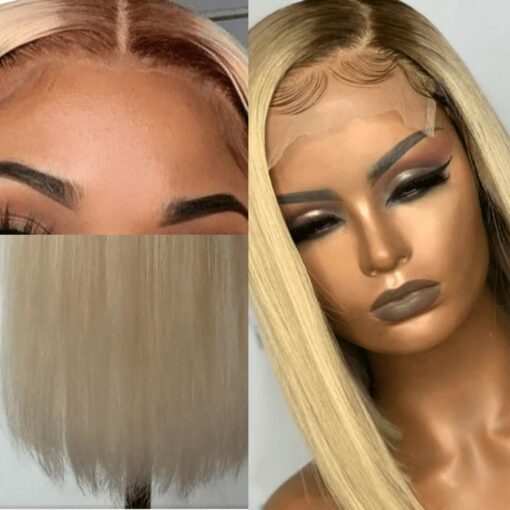 blonde quick weave bob-straight 4