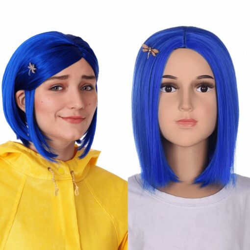 blue coraline wig-bob straight 1