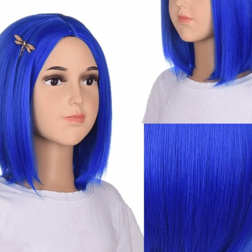 blue coraline wig bob straight 2