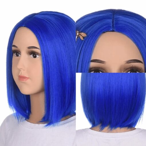 blue coraline wig-bob straight 3