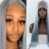 blue grey wig long straight 1