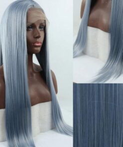 blue grey wig long straight 2