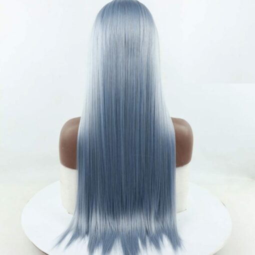 blue grey wig long straight 4
