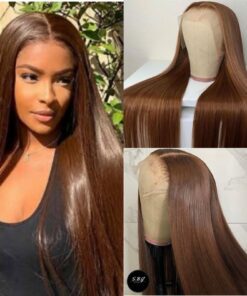 brown frontal wig long straight 2