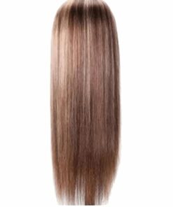 brown with blonde highlights wig Long straight 4