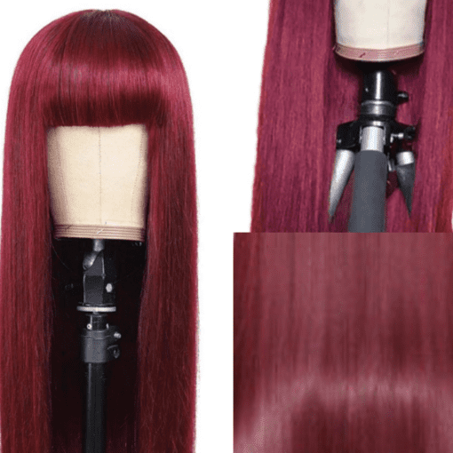 burgundy wig with bangs-straight long(2)