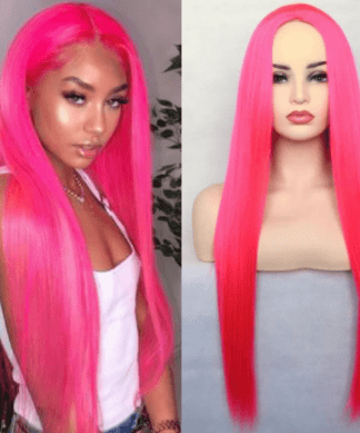 cheap pink wig-straight long(1)