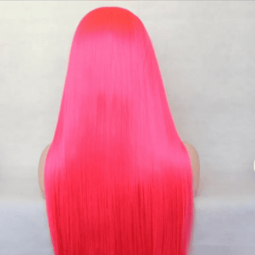 cheap pink wig-straight long(4)