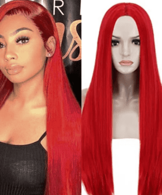 cheap red wig-straight long(1)