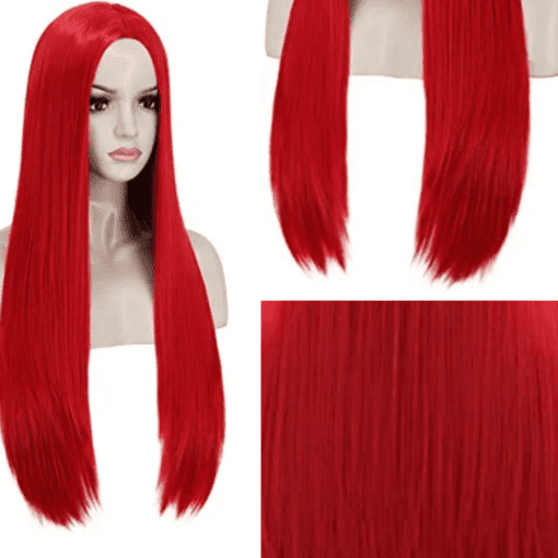 cheap red wig straight long2