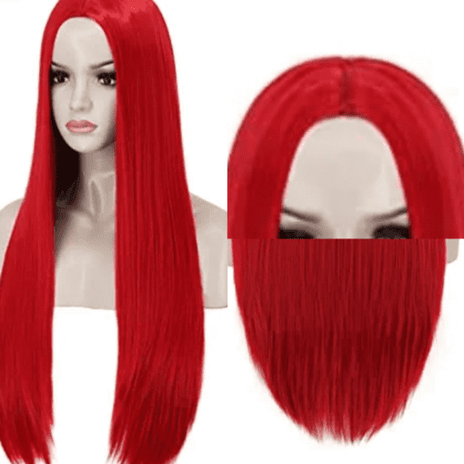cheap red wig-straight long(3)