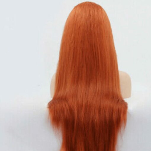 ginger wig with blonde highlights long straight 3