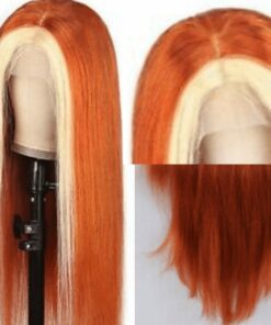 ginger wig with blonde highlights long straight 4