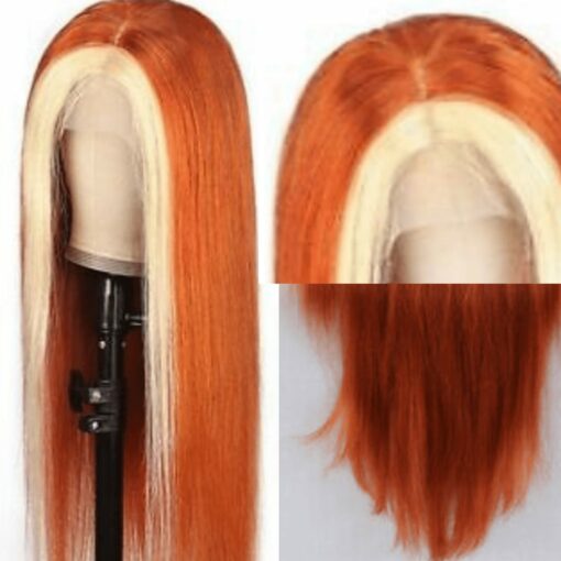 ginger wig with blonde highlights-long straight 4