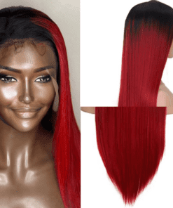 ombre red wigs straight long3