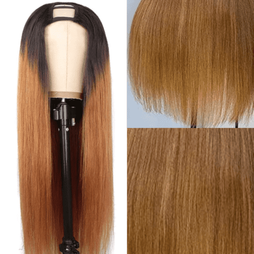 ombre u part wig-straight long(3)