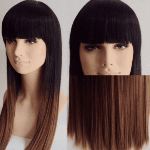 ombre wig with bangs﻿-straight long(2)