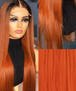 orange ombre wig﻿ straight long3