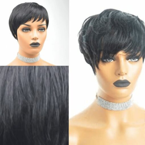 pixie wigs for black women-Bob straight black 3