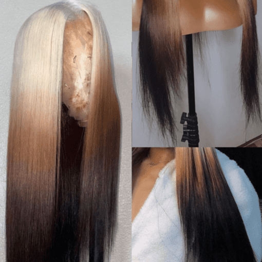 reverse ombre wig﻿﻿ straight long(2)