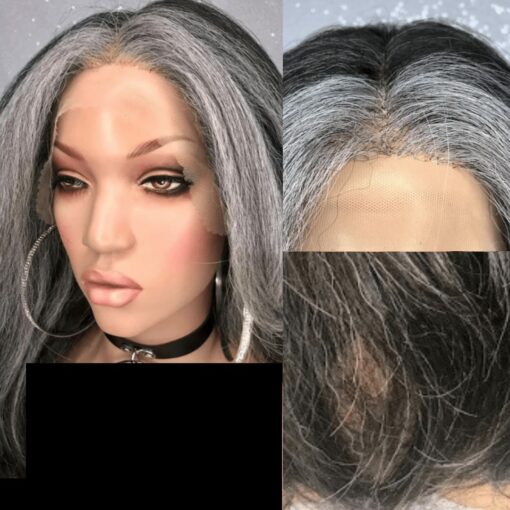 salt and pepper wigs for black women-short straight 4