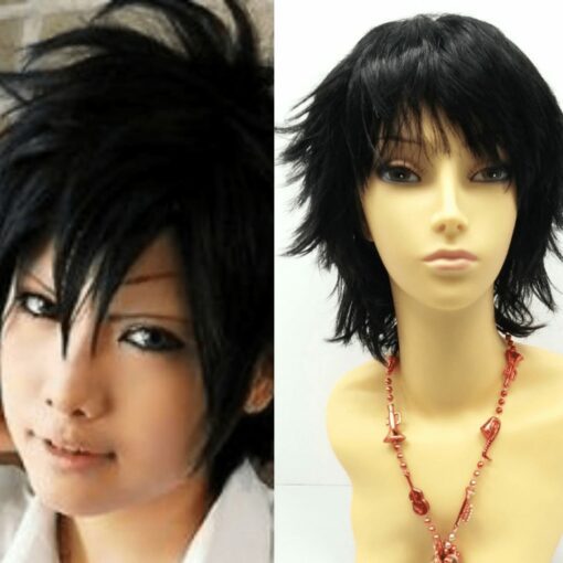 short black cosplay wig1