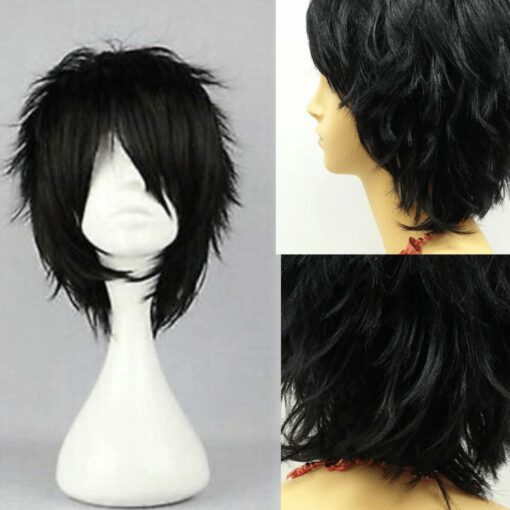 short black cosplay wig3