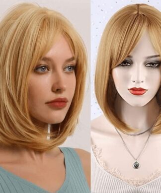 strawberry blonde bob wig-straight 1