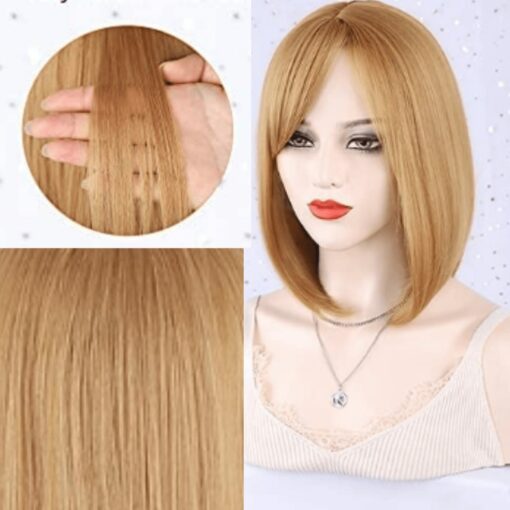 strawberry blonde bob wig-straight 3