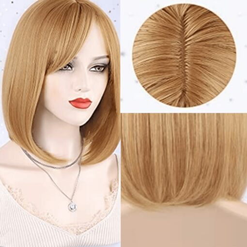 strawberry blonde bob wig-straight 4