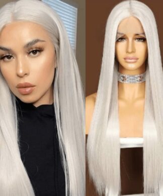 white blonde wig-long straight 1