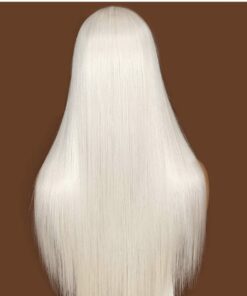 white blonde wig long straight 4