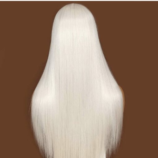 white blonde wig-long straight 4