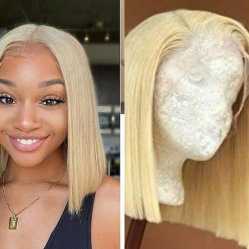 10 inches Bob wig-blonde straight1