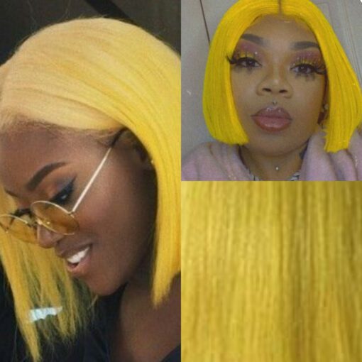 10 inches yellow Bob-straight2