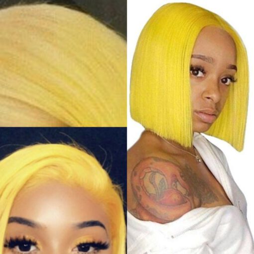 10 inches yellow Bob-straight3