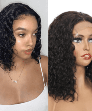 14 inch curly wig - short black(1)