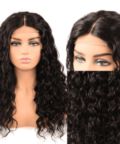 16 inch water wave wig curly medium black2