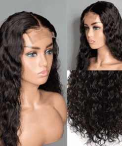 16 inch water wave wig curly medium black3