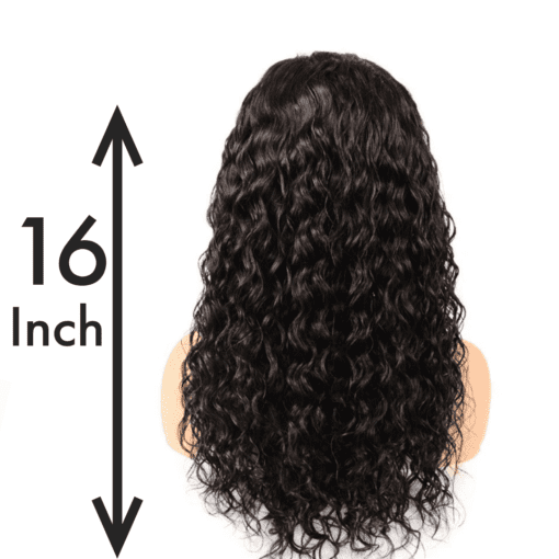 16 inch water wave wig curly medium black4