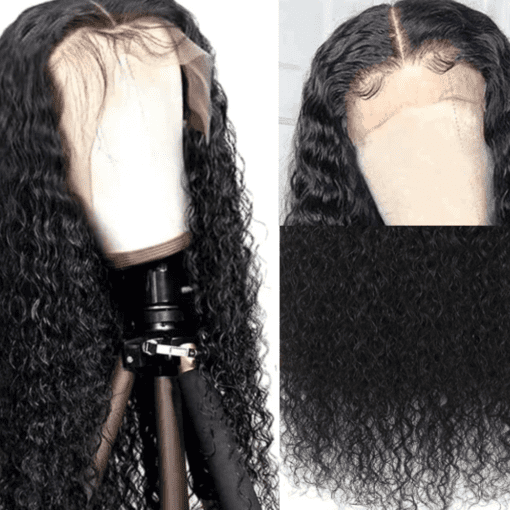 18 inch water wave wig-curly medium black(3)